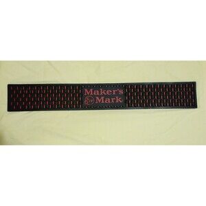 Makers Mark Rubber Bar Mat, Drink Rail Spill 24" x 3 1/2"